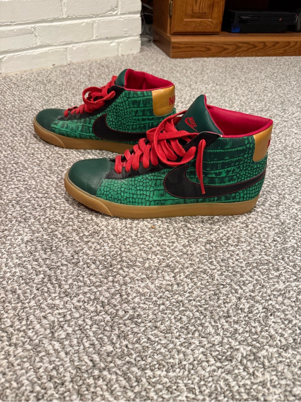 Nike Blazer Mid Godzilla Sneakers Size 12 Rare 2009